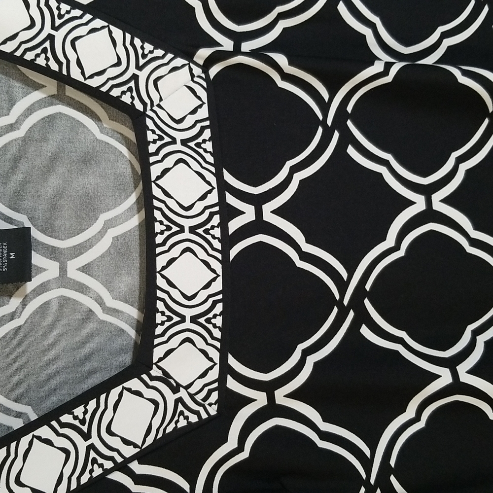 Alyn Paige New York Women's Black & White Dress Size M - Picture 4 of 5